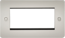 Knightsbridge MLA FP4GPL Flat Plate 4G modular faceplate - pearl - Knightsbridge MLA - Falcon Electrical UK