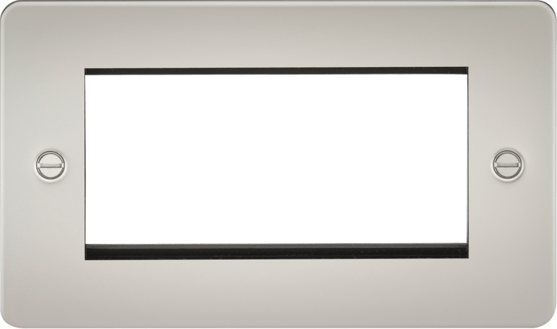 Knightsbridge MLA FP4GPL Flat Plate 4G modular faceplate - pearl - Knightsbridge MLA - Falcon Electrical UK