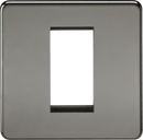 Knightsbridge MLA SF1GBN Screwless 1G Modular Faceplate - Black Nickel - Knightsbridge MLA - Falcon Electrical UK