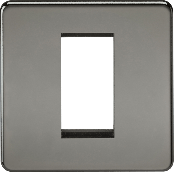 Knightsbridge MLA SF1GBN Screwless 1G Modular Faceplate - Black Nickel - Knightsbridge MLA - Falcon Electrical UK