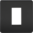 Knightsbridge MLA SF1GMB Screwless 1G Modular Faceplate - Matt Black - Knightsbridge MLA - Falcon Electrical UK