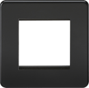 Knightsbridge MLA SF2GMB Screwless 2G Modular Faceplate - Matt Black - Knightsbridge MLA - Falcon Electrical UK