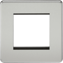 Knightsbridge MLA SF2GPC Screwless 2G Modular Faceplate - Polished Chrome - Knightsbridge MLA - Falcon Electrical UK