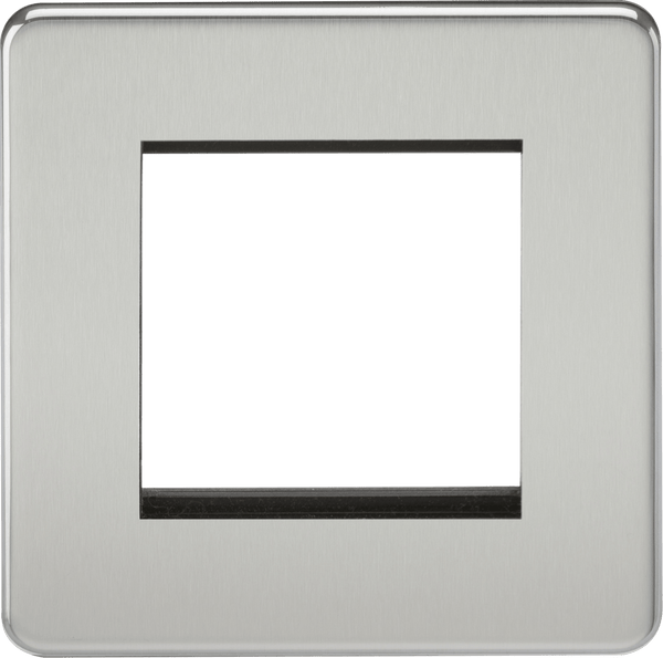 Knightsbridge MLA SF2GPC Screwless 2G Modular Faceplate - Polished Chrome - Knightsbridge MLA - Falcon Electrical UK