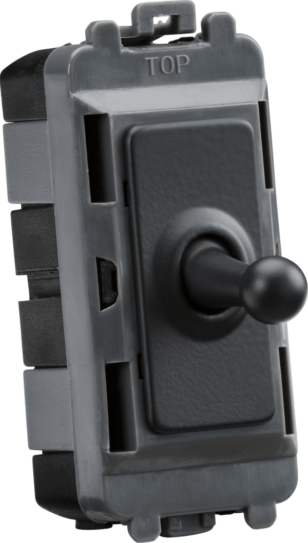 Knightsbridge MLA GDM02TOGAT 20AX 1G DP Toggle switch - anthracite - Knightsbridge MLA - Falcon Electrical UK