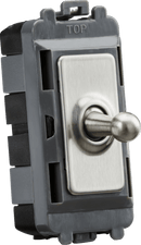 Knightsbridge MLA GDM02TOGBC 20AX 1G DP Toggle switch - brushed chrome - Knightsbridge MLA - Falcon Electrical UK