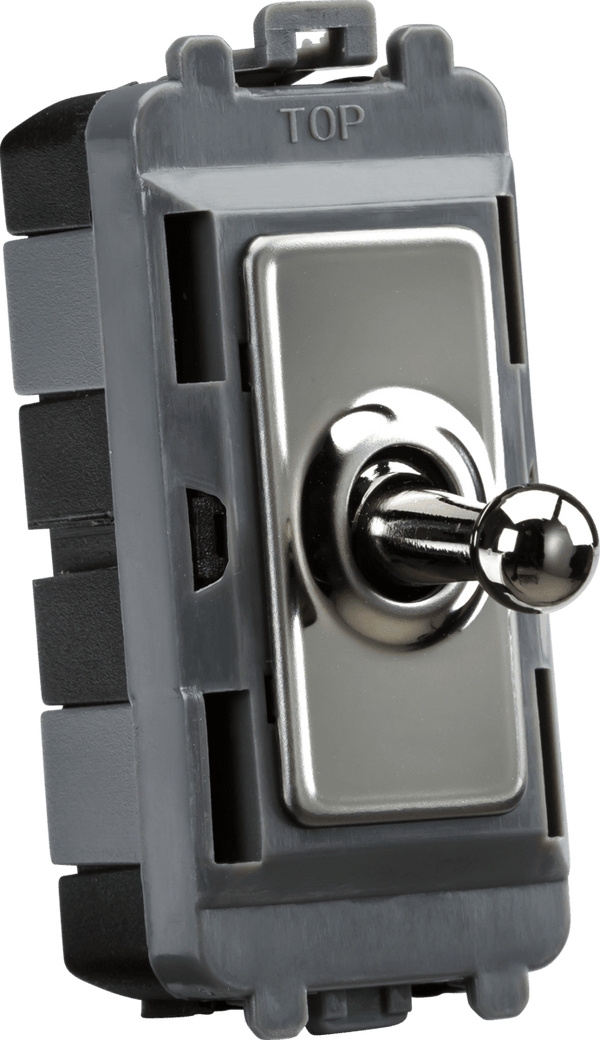 Knightsbridge MLA GDM02TOGBN 20AX 1G DP Toggle switch - black nickel - Knightsbridge MLA - Falcon Electrical UK