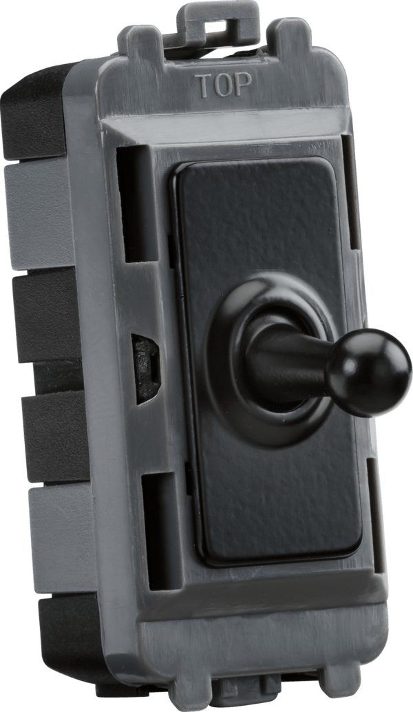 Knightsbridge MLA GDM02TOGMB 20AX 1G DP Toggle switch - matt black - Knightsbridge MLA - Falcon Electrical UK
