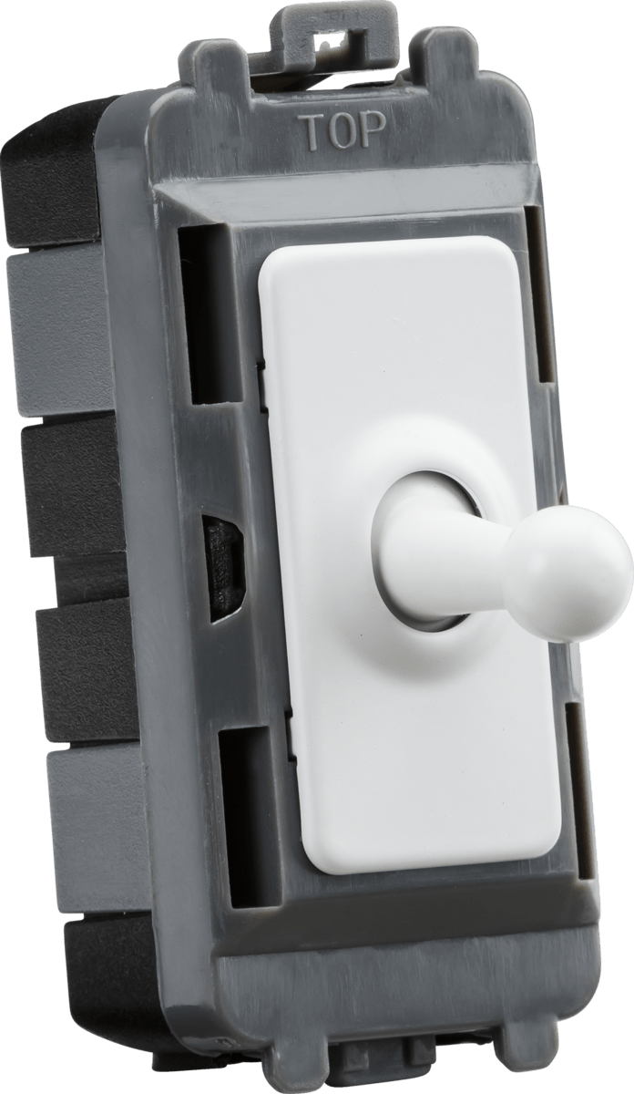 Knightsbridge MLA GDM02TOGMW 20AX 1G DP Toggle switch - matt white - Knightsbridge MLA - Falcon Electrical UK