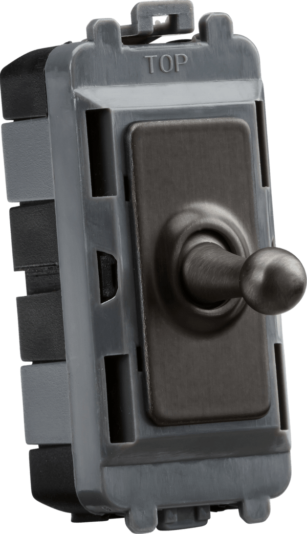 Knightsbridge MLA GDM02TOGSB 20AX 1G DP Toggle switch - smoked bronze - Knightsbridge MLA - Falcon Electrical UK