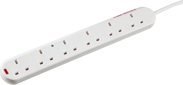 Knightsbridge MLA 2006S2M 13A 6G 2M Surge Protected Extension Lead with Neon - Knightsbridge MLA - Falcon Electrical UK