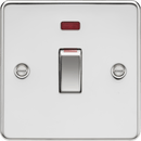Knightsbridge MLA FP81MNPC 45A 1G DP Switch with neon - polished chrome - Knightsbridge MLA - Falcon Electrical UK