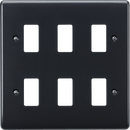 Knightsbridge MLA PMG6 6G grid faceplate [Part M Compliant] - Knightsbridge MLA - Falcon Electrical UK