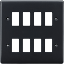 Knightsbridge MLA PMG8 8G grid faceplate [Part M Compliant] - Knightsbridge MLA - Falcon Electrical UK