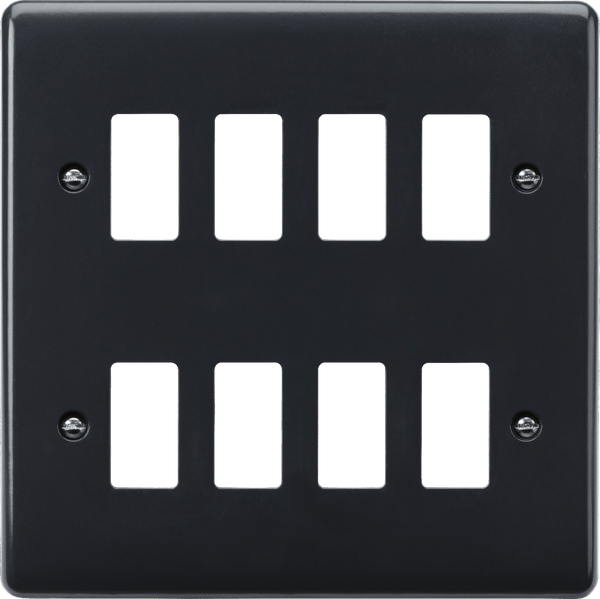 Knightsbridge MLA PMG8 8G grid faceplate [Part M Compliant] - Knightsbridge MLA - Falcon Electrical UK