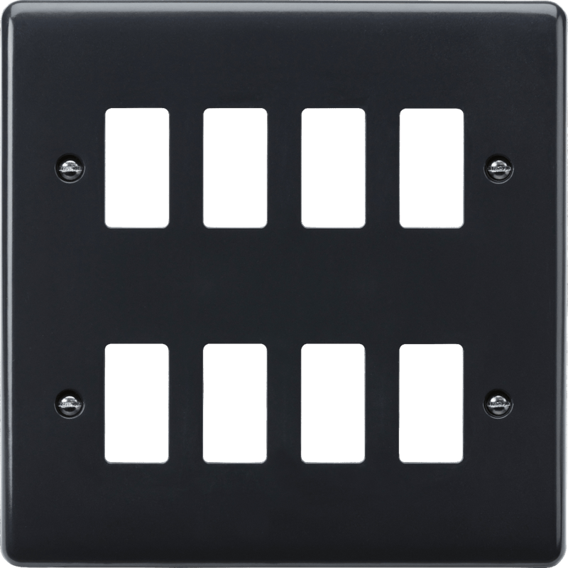 Knightsbridge MLA PMG8 8G grid faceplate [Part M Compliant] - Knightsbridge MLA - Falcon Electrical UK