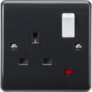 Knightsbridge MLA PM7000N 13A 1G DP switched socket with white rocker and neon [Part M compliant] - Knightsbridge MLA - Falcon Electrical UK