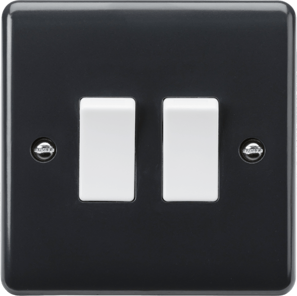 Knightsbridge MLA PM3000 10AX 2G 2-way plate switch [Part M Compliant] - Knightsbridge MLA - Falcon Electrical UK