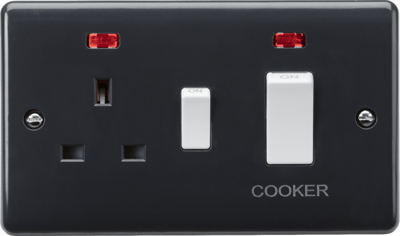 Knightsbridge MLA PM8333N 45A DP switch with 13A DP switched socket with neons [Part M Compliant] - Knightsbridge MLA - Falcon Electrical UK
