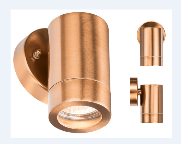 Knightsbridge MLA WALL1LC 230V IP65 GU10 35W Fixed Wall Light - Copper Colour - Knightsbridge MLA - Falcon Electrical UK