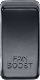 Knightsbridge MLA GDBOOSTMB Switch cover marked "FAN BOOST" - Matt Black - Knightsbridge MLA - Falcon Electrical UK