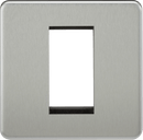 Knightsbridge MLA SF1GBC Screwless 1G Modular Faceplate - Brushed Chrome - Knightsbridge MLA - Falcon Electrical UK
