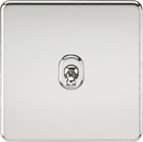 Knightsbridge MLA SF1TOGPC Screwless 10AX 1G 2-Way Toggle Switch - Polished Chrome - Knightsbridge MLA - Falcon Electrical UK