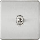 Knightsbridge MLA SF12TOGBC Screwless 10AX 1G Intermediate Toggle Switch - Brushed Chrome - Knightsbridge MLA - Falcon Electrical UK