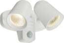 Knightsbridge MLA FLTPW 230V IP65 18W LED White Twin Spot Floodlight with PIR - Knightsbridge MLA - Falcon Electrical UK
