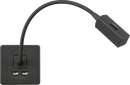 Knightsbridge MLA SFRLAT Screwless Reading Light with Dual USB Charger - Anthracite - Knightsbridge MLA - Falcon Electrical UK