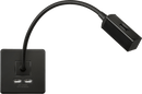 Knightsbridge MLA SFRLMB Screwless Reading Light with Dual USB Charger - Matt Black - Knightsbridge MLA - Falcon Electrical UK