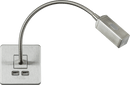 Knightsbridge MLA SFRLBC Screwless Reading Light with Dual USB Charger - Brushed Chrome - Knightsbridge MLA - Falcon Electrical UK
