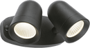 Knightsbridge MLA FLTB 230V IP65 18W LED Black Twin Spot Floodlight - Knightsbridge MLA - Falcon Electrical UK