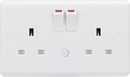 Knightsbridge MLA CU9NL 13A 2G DP switched socket with night light function - Knightsbridge MLA - Falcon Electrical UK