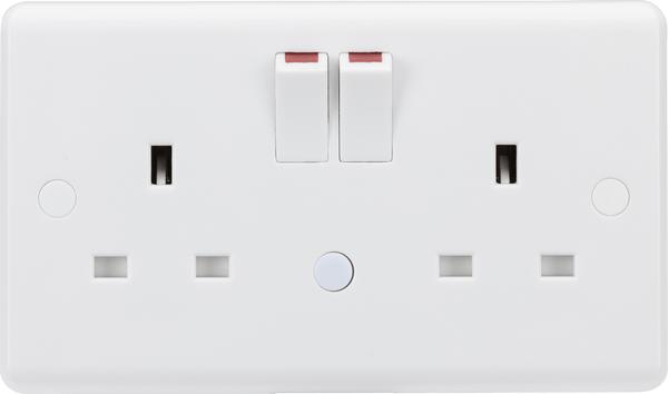 Knightsbridge MLA CU9NL 13A 2G DP switched socket with night light function - Knightsbridge MLA - Falcon Electrical UK