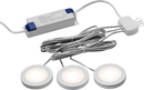Knightsbridge MLA UNDKIT3WWW 230V IP20 2.5W LED Dimmable Under Cabinet Lights in White - Pack of 3 - 3000K - Knightsbridge MLA - Falcon Electrical UK