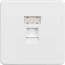 Knightsbridge MLA SFRJ45MW Screwless RJ45 network outlet - Matt white - Knightsbridge MLA - Falcon Electrical UK