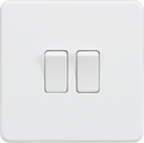 Knightsbridge MLA SF3000MW Screwless 10AX 2G 2-Way Switch - Matt White - Knightsbridge MLA - Falcon Electrical UK