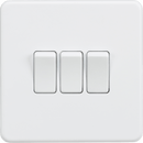 Knightsbridge MLA SF4000MW Screwless 10AX 3G 2-Way Switch - Matt White - Knightsbridge MLA - Falcon Electrical UK