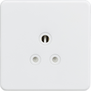 Knightsbridge MLA SF5AMW Screwless 5A Unswitched Round Socket - Matt White - Knightsbridge MLA - Falcon Electrical UK
