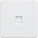 Knightsbridge MLA SF7400MW Screwless Telephone Extension Socket - Matt White - Knightsbridge MLA - Falcon Electrical UK