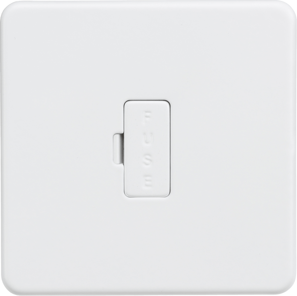 Knightsbridge MLA SF6000MW Screwless 13A Fused Spur Unit - Matt White - Knightsbridge MLA - Falcon Electrical UK