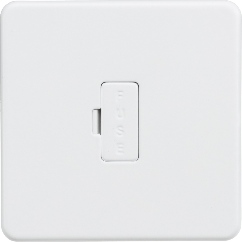 Knightsbridge MLA SF6000MW Screwless 13A Fused Spur Unit - Matt White - Knightsbridge MLA - Falcon Electrical UK