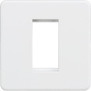 Knightsbridge MLA SF1GMW Screwless 1G Modular Faceplate - Matt White - Knightsbridge MLA - Falcon Electrical UK
