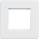 Knightsbridge MLA SF2GMW Screwless 2G Modular Faceplate - Matt White - Knightsbridge MLA - Falcon Electrical UK