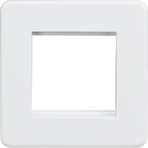 Knightsbridge MLA SF2GMW Screwless 2G Modular Faceplate - Matt White - Knightsbridge MLA - Falcon Electrical UK