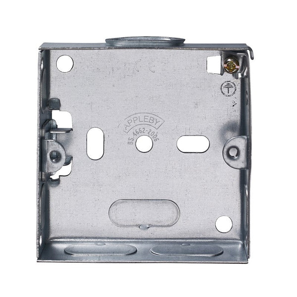 Appleby SB623 Single 16mm Deep Flush Metal Back Box - Appleby - Falcon Electrical UK
