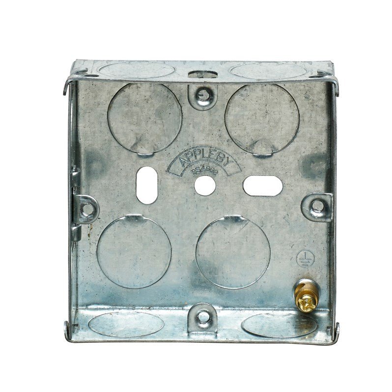 Appleby SB655 Single 25mm Deep Flush Metal Back Box - Appleby - Falcon Electrical UK