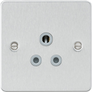 Knightsbridge MLA FP5ABCG Flat plate 5A unswitched socket - brushed chrome with grey insert - Knightsbridge MLA - Falcon Electrical UK