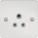 Knightsbridge MLA FP5APCG Flat plate 5A unswitched socket - polished chrome with grey insert - Knightsbridge MLA - Falcon Electrical UK